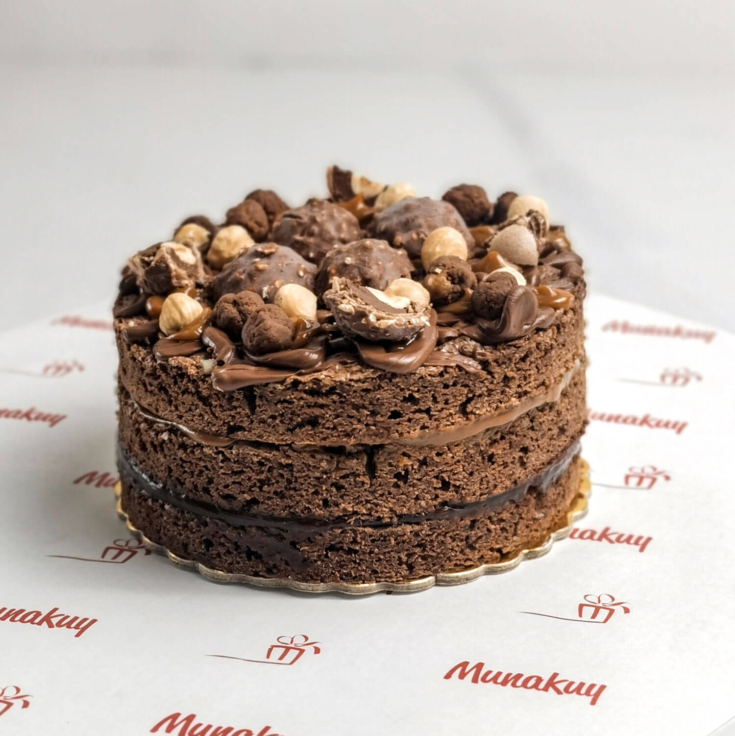 Torta Brownie Ferrero Rocher con nutella y avellanas | Regalos Munakuy